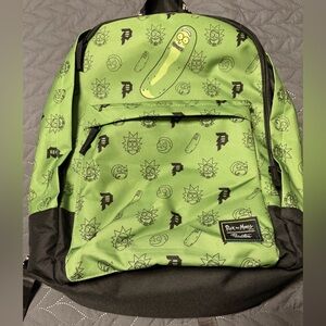 Primitive Skateboarding Rick and Morty Green Graphic Backpack
